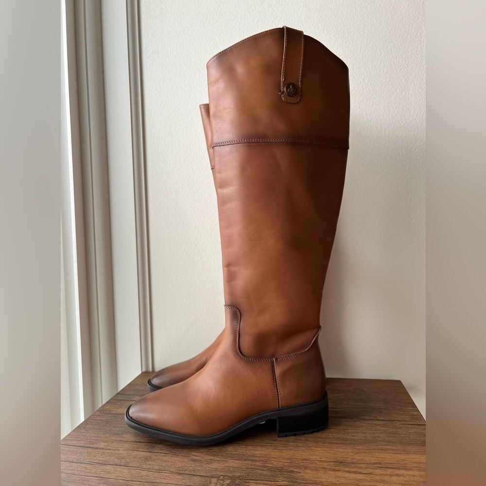 Sam Edelman Over-the-Knee Riding Boots in Cognac Brown - Picture 3 of 6